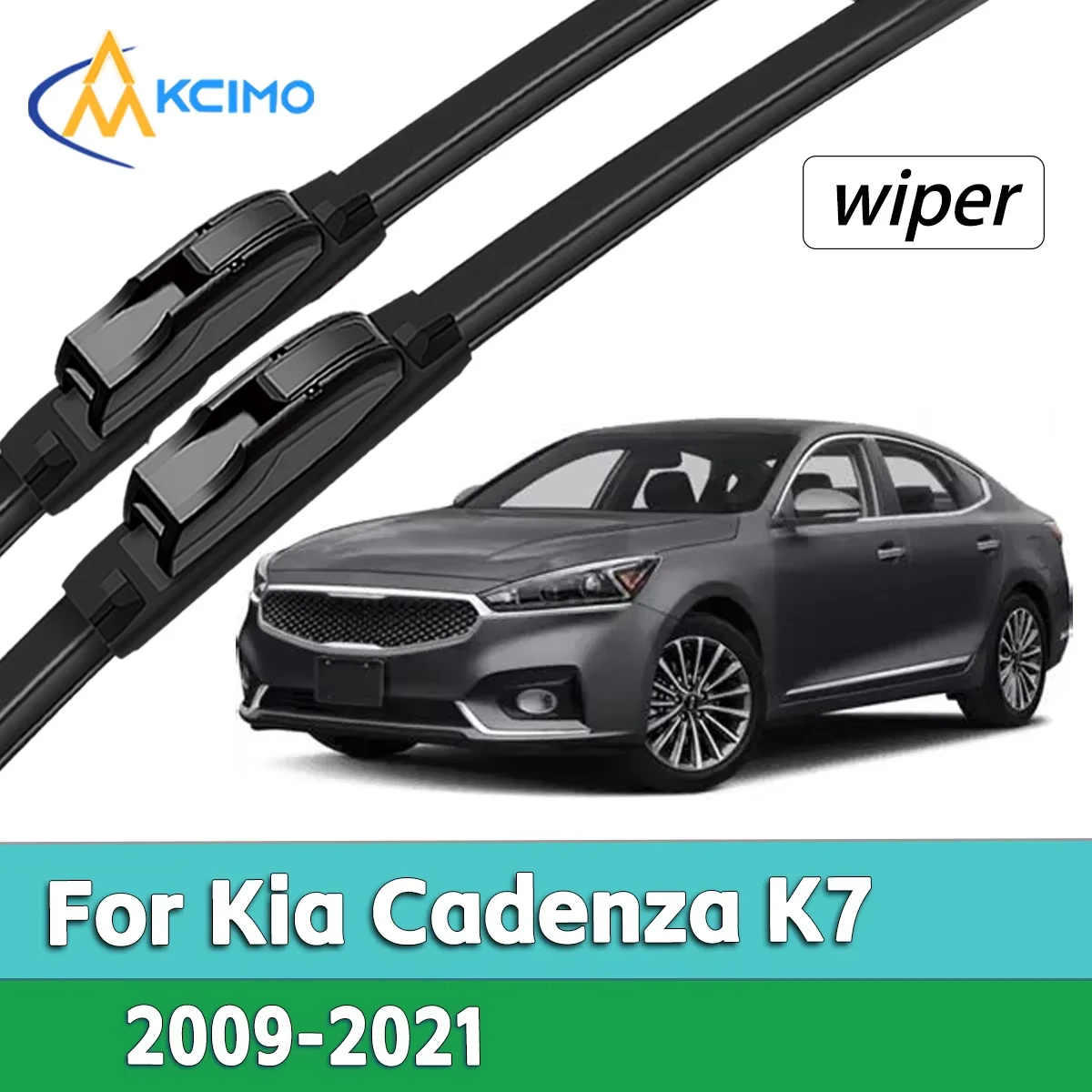 

2Pcs Silent Smooth Rubber Wiper Set For Kia Cadenza K7 2009-2021 Perfect Replacement Wiper Kit