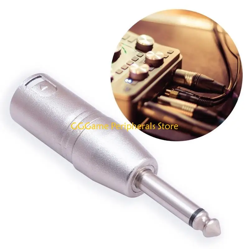 

U55B Male 1/4-inch TRS to XLR Male Adapter, Audioed Connector Port Change 6.35mm Balanced Coupler Adapter for Mixing Console