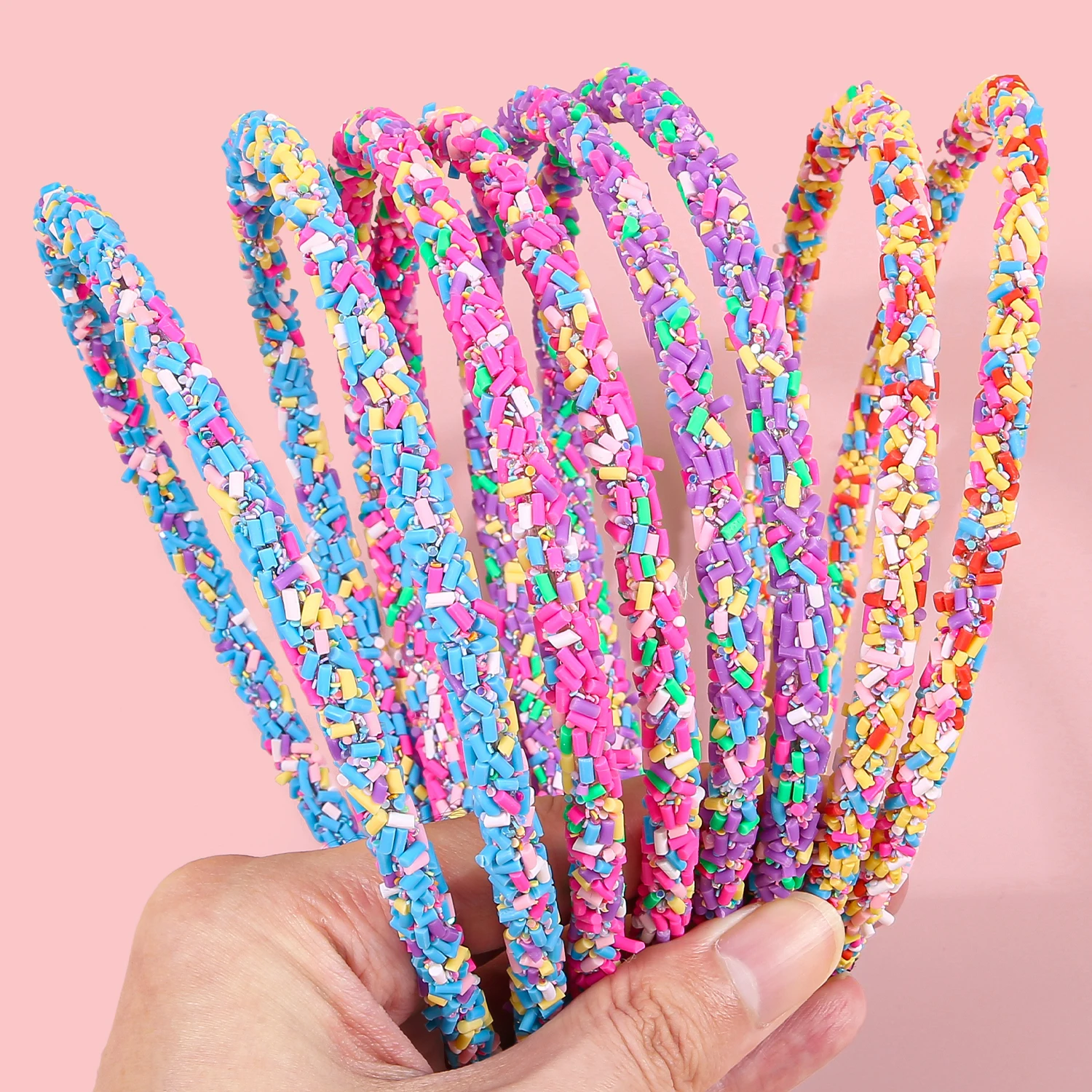 1/4pcs Sparkly Hairbands Cute Girls Headbands Girls Ice Cream Colors Headbands Kids Children Party Decoration Headwear