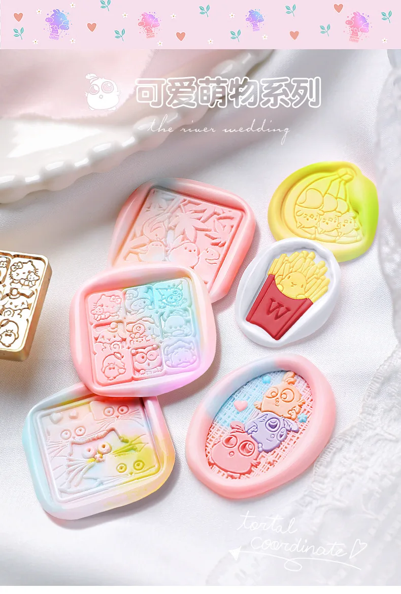 Wax Seal Stamp Cute Animals Stamp Head For Cards Envelopes Festival Invitations Scrapbooking Fire Paint Sealing Head