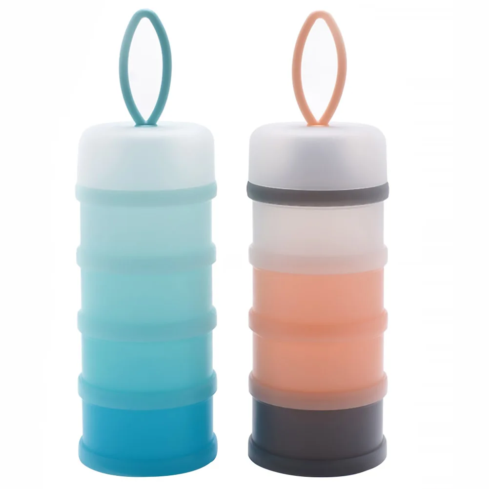 

2 Pcs Milk Powder Packing Box Infant Toddlers Container Baby Food Formula Dispenser