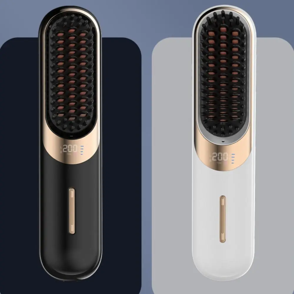 

Negative Ion Hair Straightener Comb Thermostatic Wireless Electric Hot Comb Multifunctional Fast Heat Hair Straightening Brush