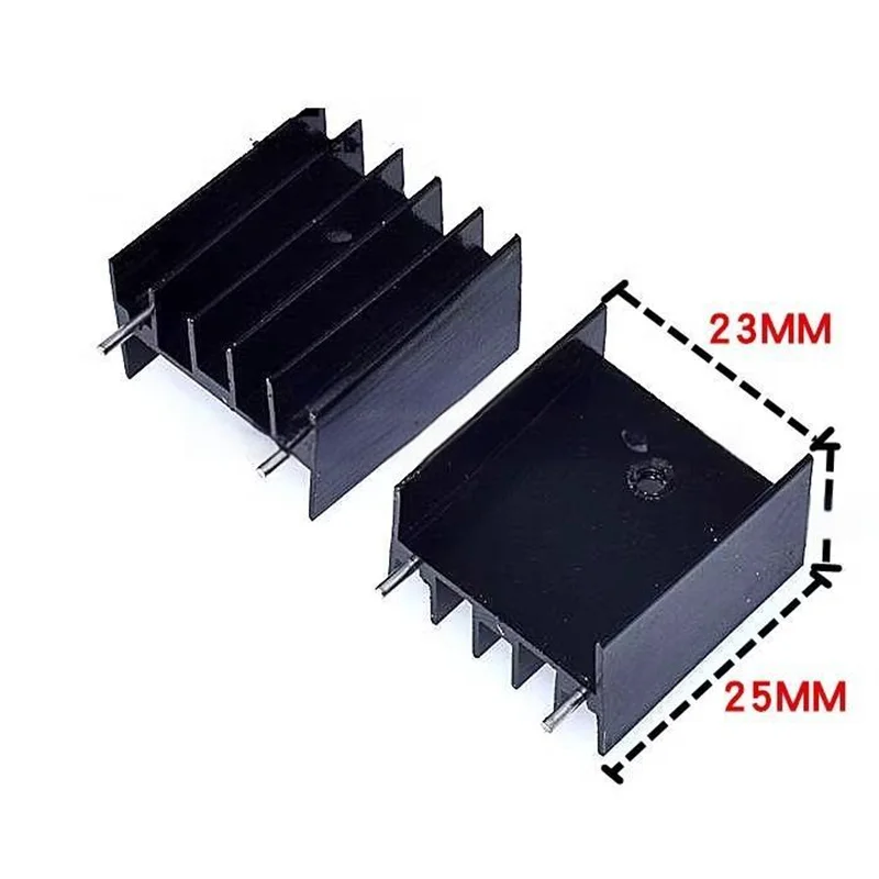 Aluminum Heatsink Radiator 21*15*10MM Transistor TO-220 With Needle Without Needle For Transistors TO220 white