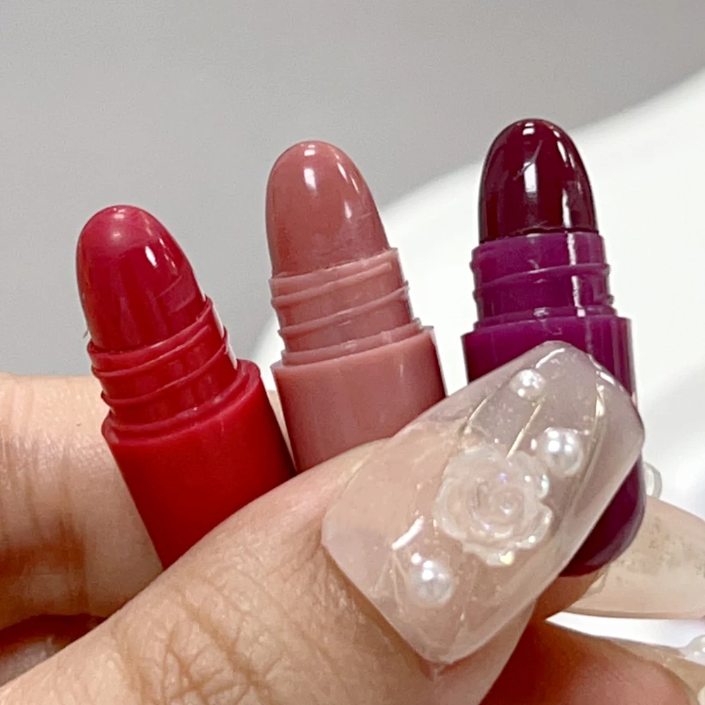 Mini lápiz labial de cápsula duradera, resistente al agua, taza antiadherente, brillo de labios sólido, Nude, rojo, marrón, maquillaje coreano, cosméticos, 18 piezas por juego