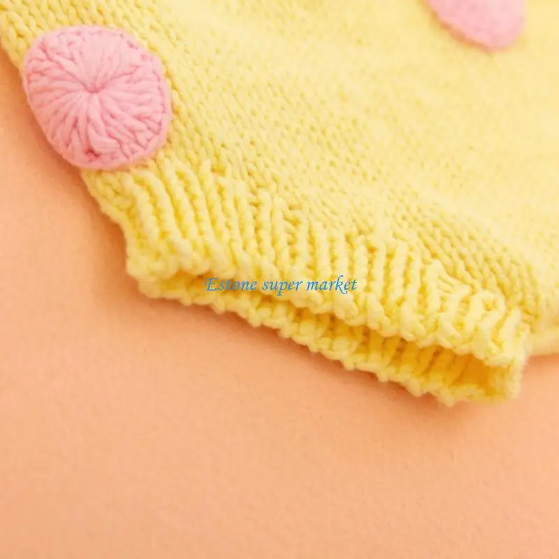 

090B 3/6Pcs Baby Cotton Hat Romper Socks Set Newborn Photography Props Infant Outfits