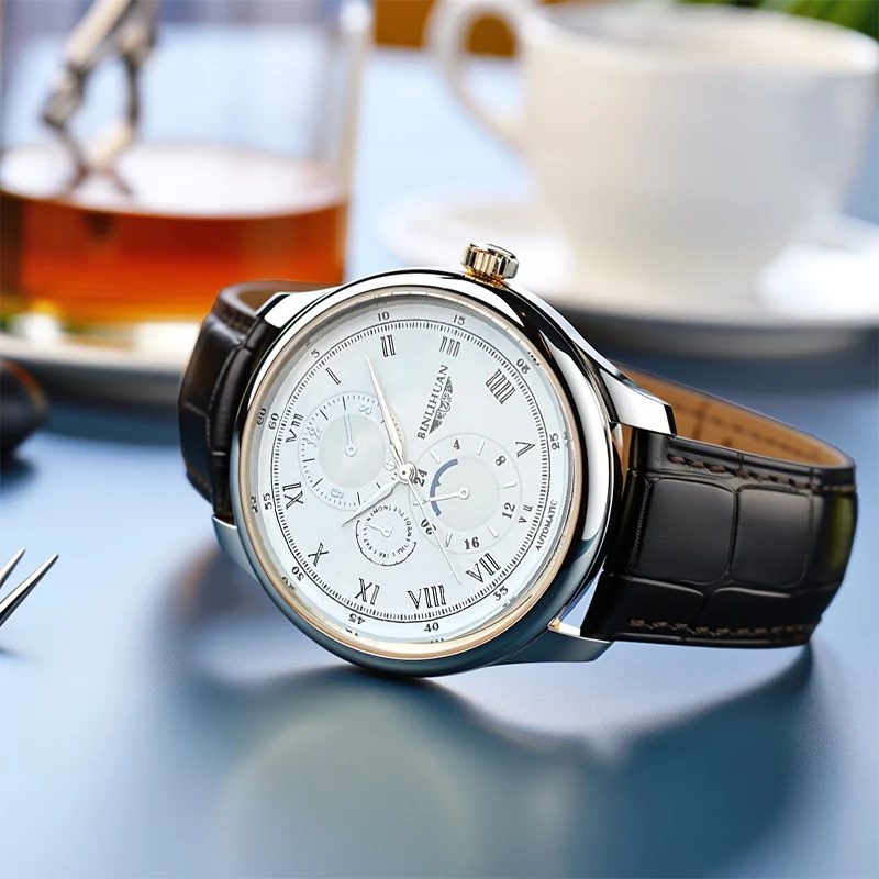 Fashion 2024 New Men\'s Watch Simple Digital Quartz Watch Casual Black Leather Students Clock Dress Watches Reloj Hombre