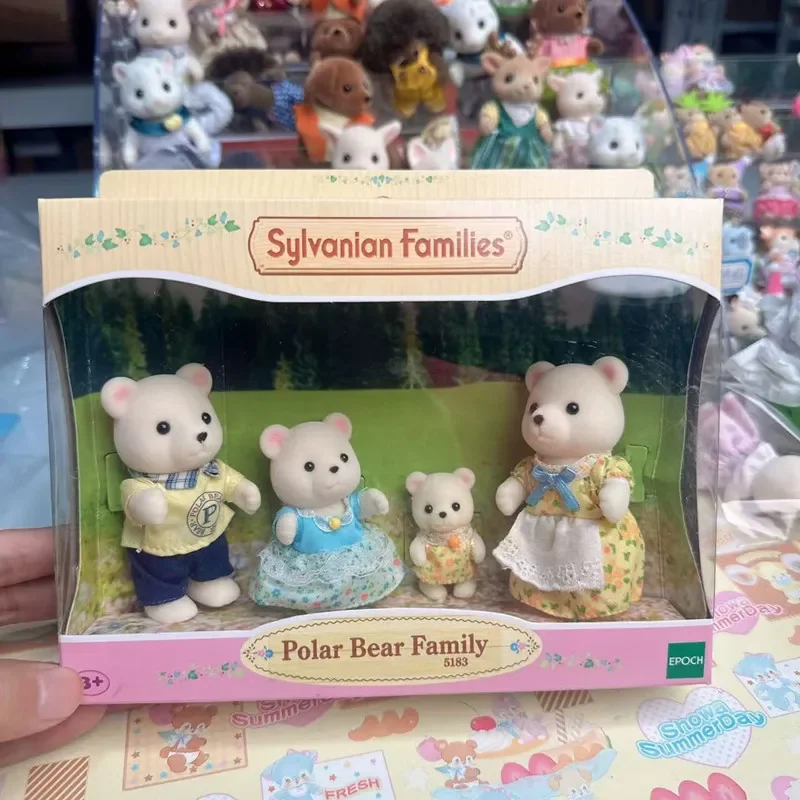 Sylvanian Families 블라인드 키 체인 Aceessories 피규어 소년을위한 오리지널 장난감 Baby Single Series Ternuries 주방 세트 어린이 장난감