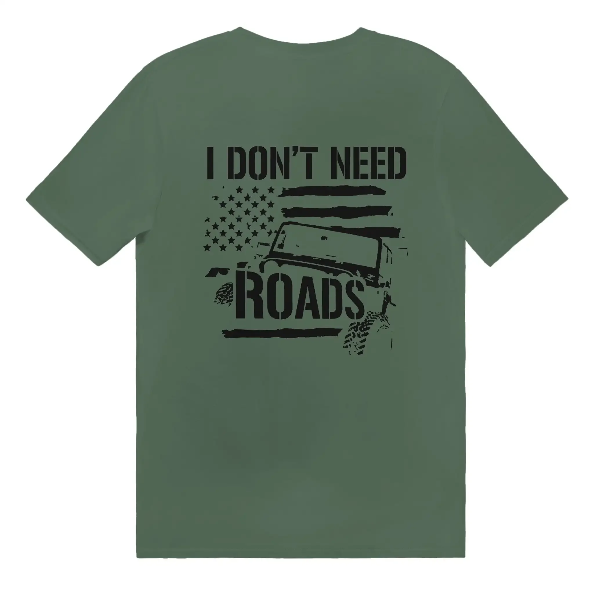 Unisex T-shirts for Men Women Summer Tees Cotton Luxury brand vintage oversizedI Don't Need Roads T-shirt image 6