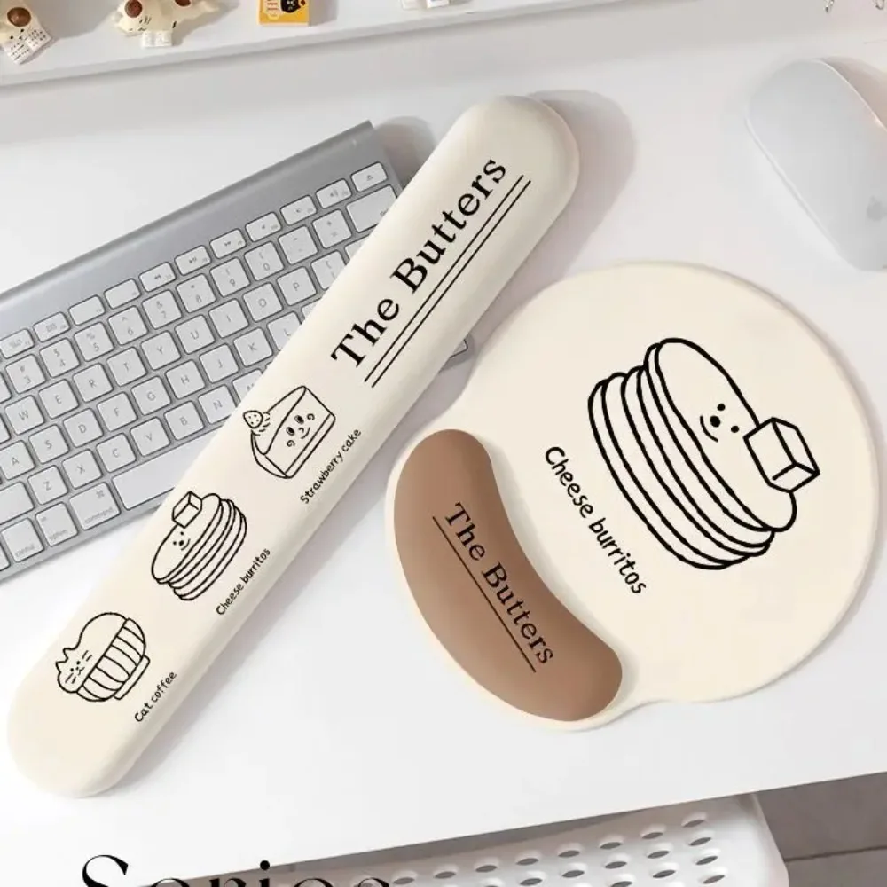

Kawaii Desk Pad Cute Creative Mouse Pad Office Wrist Rest Keyboard Memory Cotton Hand Rest Learning Wrist Guard Set Mousepad