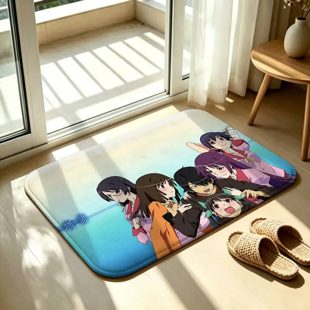 Anime M-Monogatari S-Series Floor Mat Soft Non Slip for Entry Door Bathroom Indoor Home Decorative Carpet