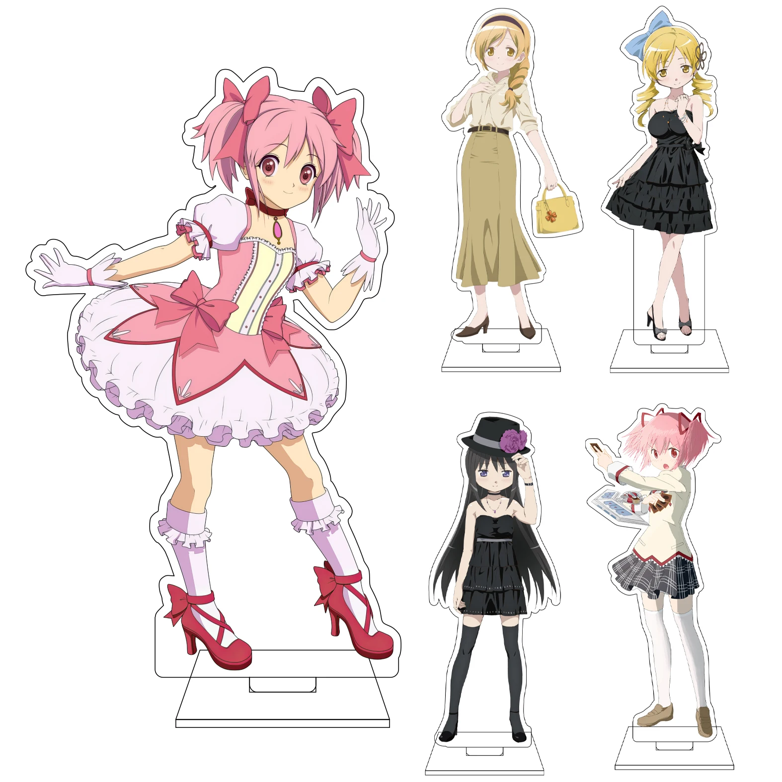

16CM Anime Puella Magi Madoka Magica Cosplay Acrylic Figure Stand Kaname Madoka Akemi Homura Sakura Kyouko Ornaments Gift