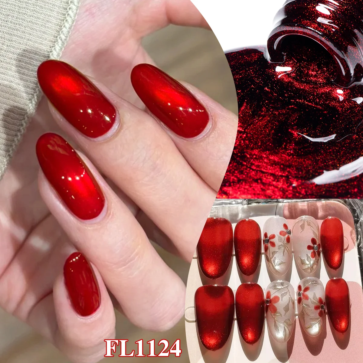 Vernis à ongles gel magnétique - Nail Art Red avis et prix
