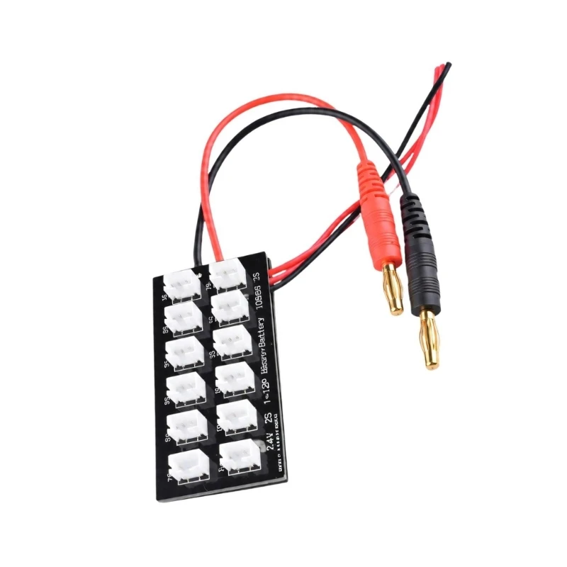 96BA Centralized 2S 7.4 V Battery Parallel Charging Board for Aircraft Hobbyists