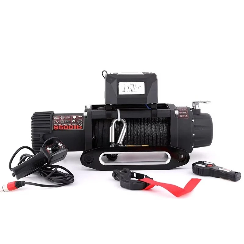 

The New 12V 24V 9500L/5909KG IP67 Car 4x4 SUV Wired/Wireless Control Synthetic Rope Electric Winchcustom