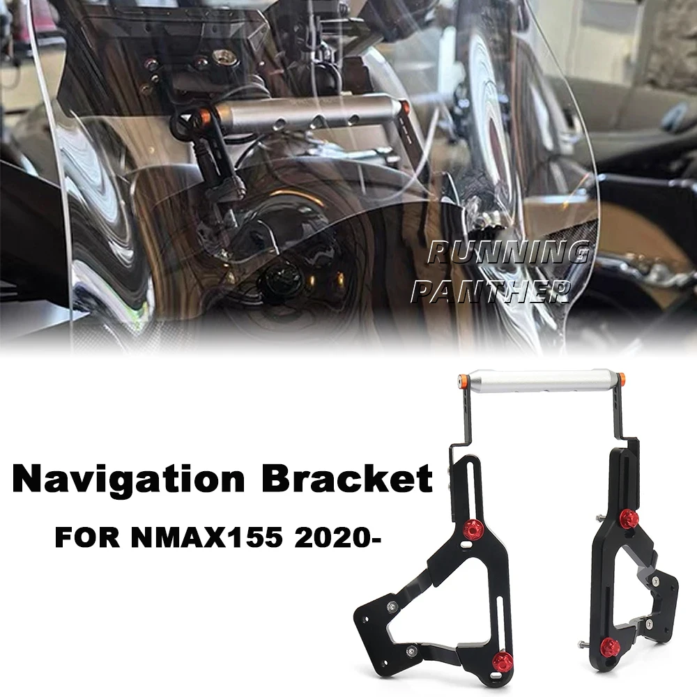 

For YAMAHA N-MAX155 NMAX155 N-MAX 155 NMAX 155 2020- Motorcycle Phone Holder Windshield Bracket Rearview Mirror Bracket