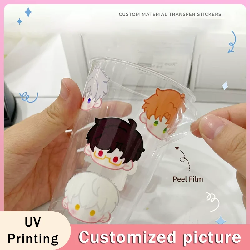 20 Pcs DIY Logo 3D Stickers Customizable UV Printing Transfer Personalized Crystal Name Sticker Tear The Film and Leave Words