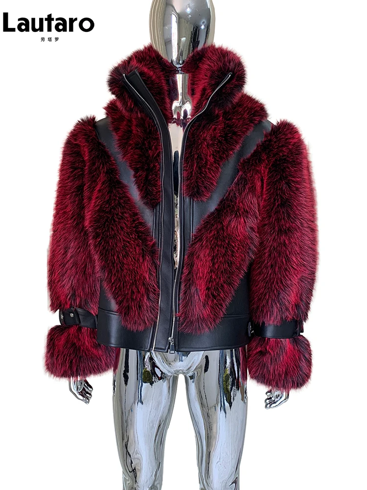 Lautaro Men's Faux Fur Coat Thick Warm Zip Up Jacket