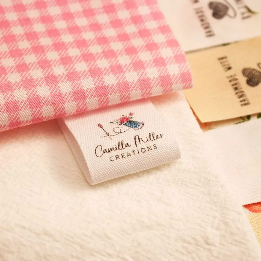 25*70mm Cotton With Logo or Text Sewing accessori Label,tags for knitted things,Custom,Personalizada,handmade label,gift tags