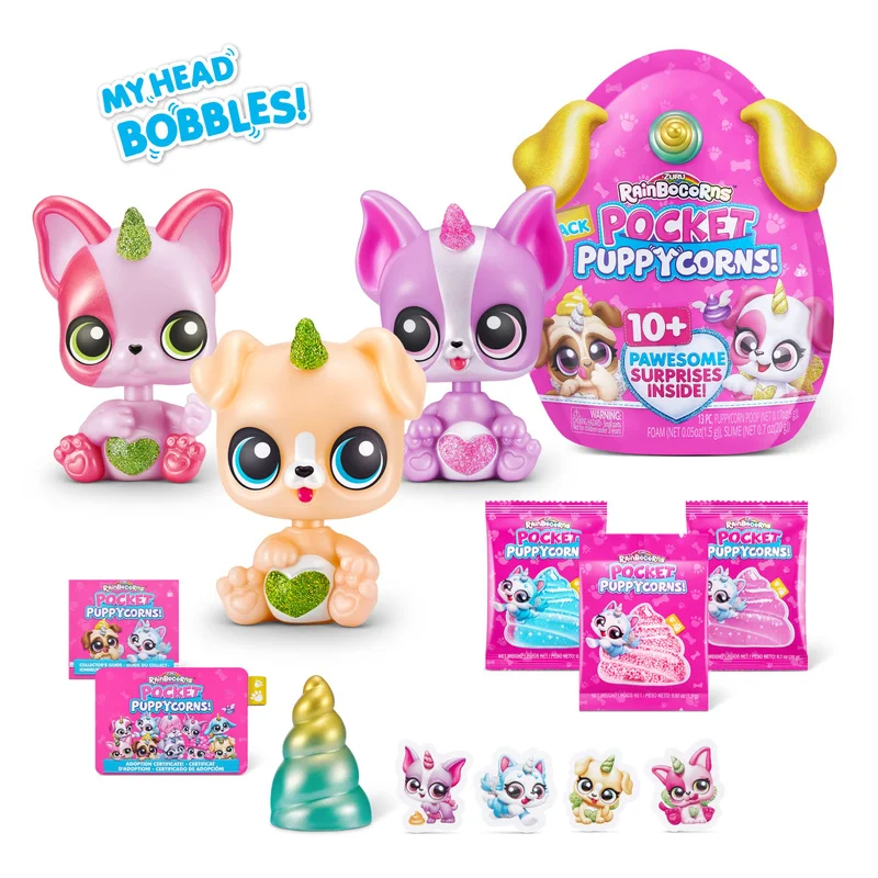 Zuru Rainbocorns Pocket Puppy Corns Mysterious Blind Box Swinging Dog Doll Mini Toy Desktop Ornament Decoration Blind Egg Gifts view 4