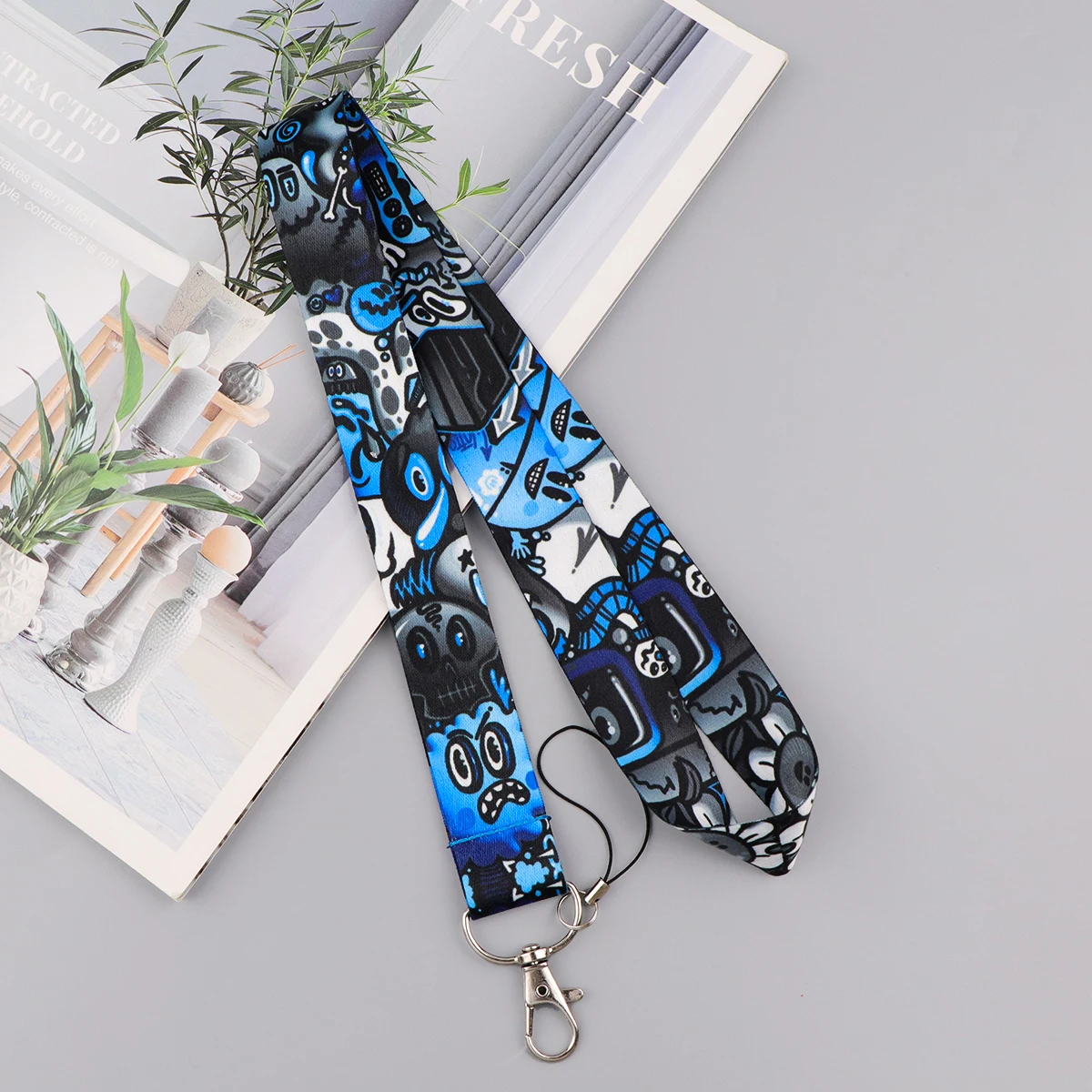 Flowers Card Holder Minimalist Style Lanyard Neck Strap for Key ID Card Phone Straps Hang Rope Key Ring Accessories Gift