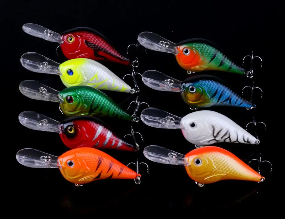 

9PCS 9.5cm/11.4g Fishing Lure Hard Bait Minnow Crankbait Tackle Swimbait Wobbler