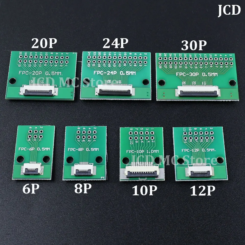 

1PC FPC/FFC Adapter Board 0.5/1.0MM to 2.54MM Soldered Connector 6/8/10/12/20/24/30 Pin