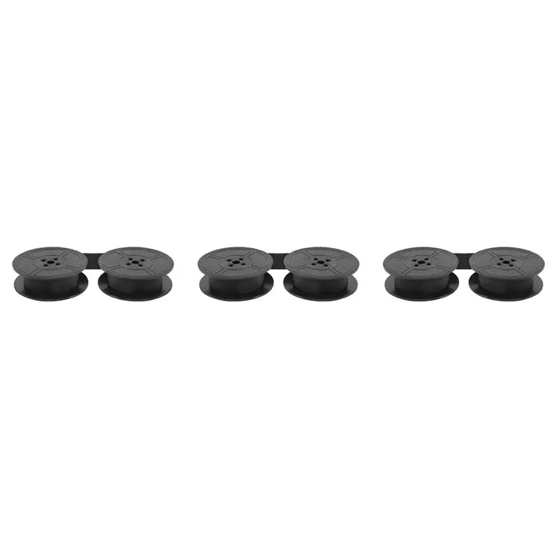 Efficient 3Pack Typewriter Ribbon Twin Spool Typewriter Ribbon Ink Twin Spool Pack Ink Replacement Part For Most Typewriter(Blac