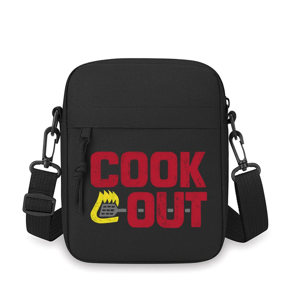 

Cookout barbecue grill flames cooking Men Crossbody Bag Single Shoulder Women Cartoon Anime Film Printing Design Unisex
