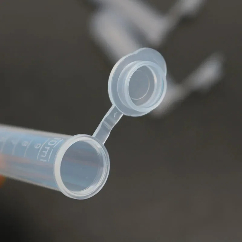 Tube à centrifuger en plastique transparent pour échantillons, tube à essai, couvercle de récipient de laboratoire, micro, snap, fournitures de