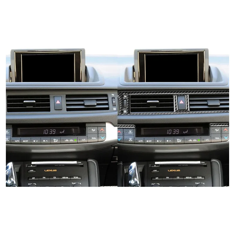 

For Lexus 11-17 CT200 Interior Modifications Carbon Fiber Central Control Air Outlet Decoration Stickers