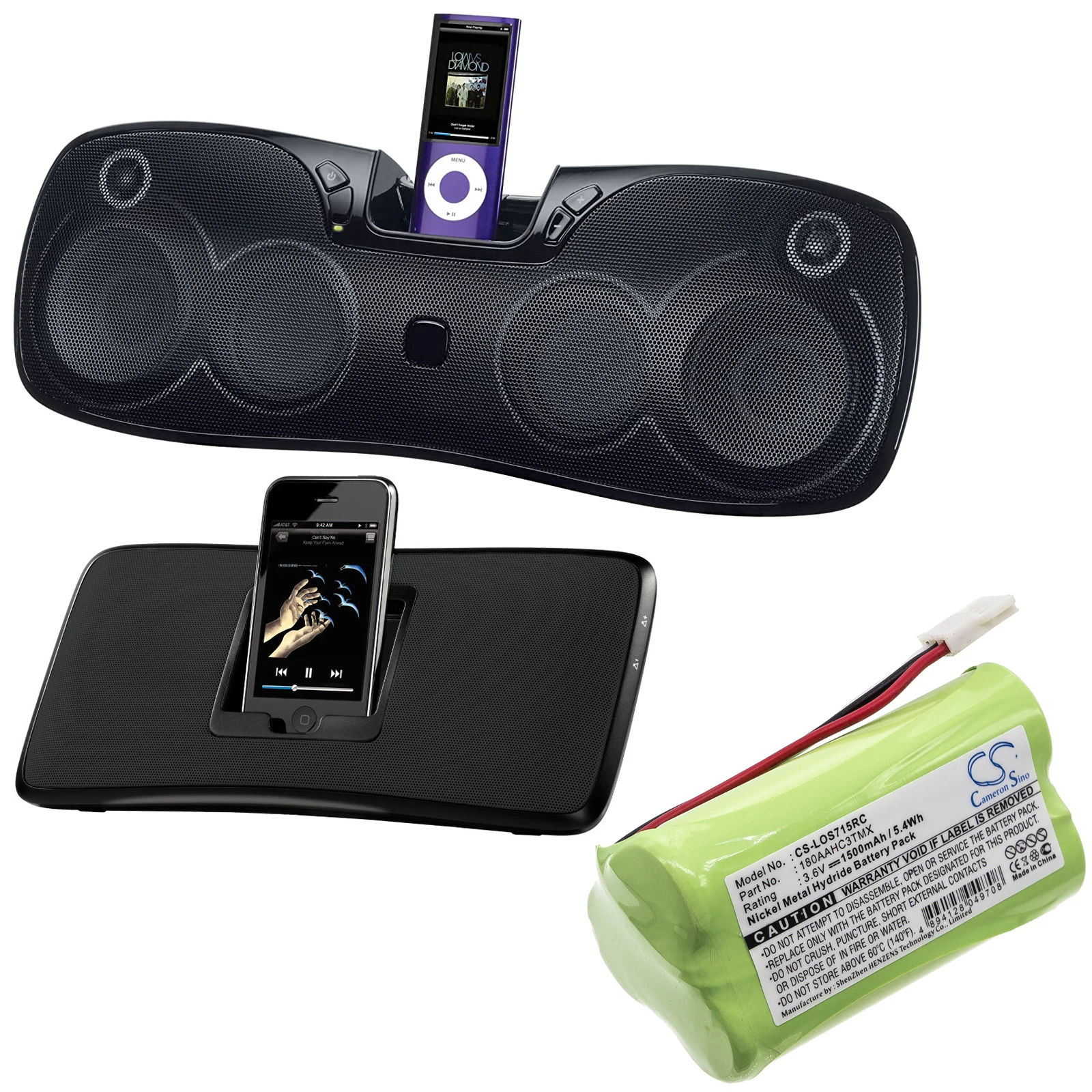 

Cameron Sino 1500mAh Speaker Battery S-00100, 984-000134, 984-000135, 984-000142, 993-000459 for Logitech S315i, S715i