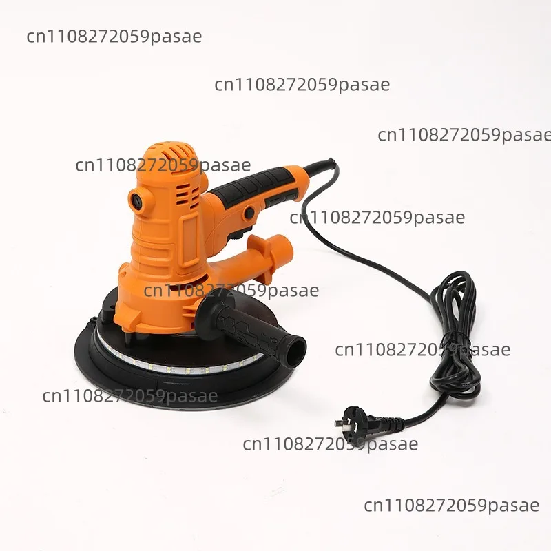 Self-priming handheld wall sander, wall polisher, wall sanding machine, sandpaper machine, polisher with light, 360-degree