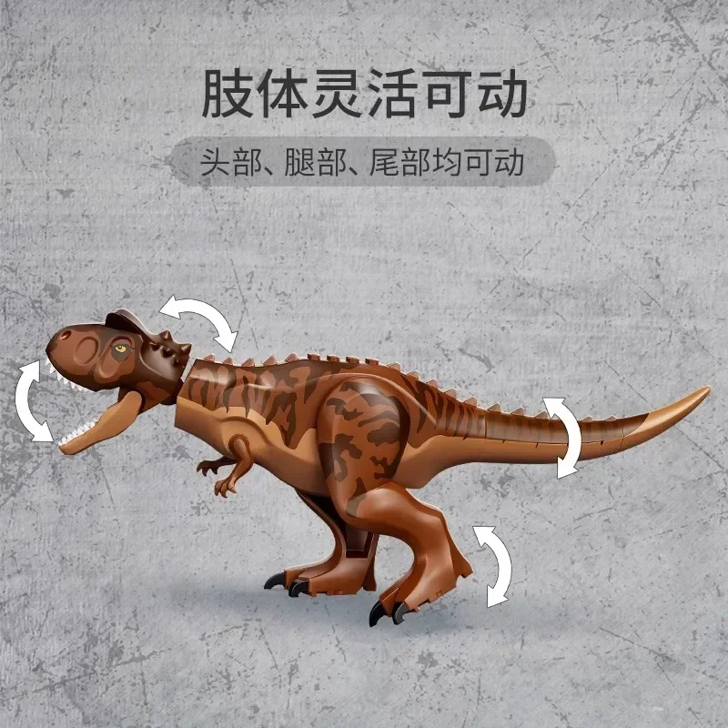 Compatible sets Carnotaurus Dinosaur Chase Model Building Blocks Assemble Bricks Toys for Children Birthday Christmas Gift