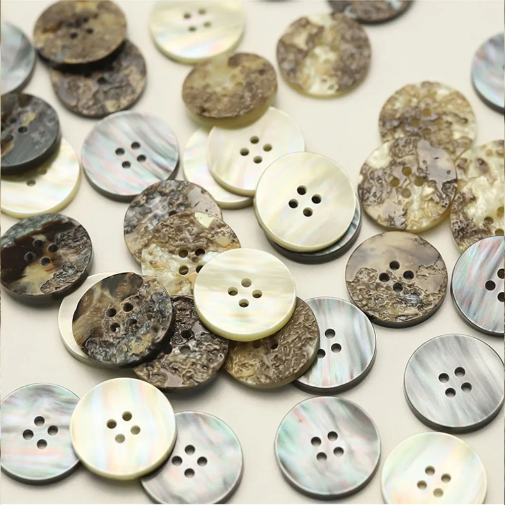 10Pcs Resin Sewing Buttons 11mm 18mm 23mm 4-Hole Round Buttons 2 Colors Available DIY Craft Buttons for Clothes Sewing Crafts