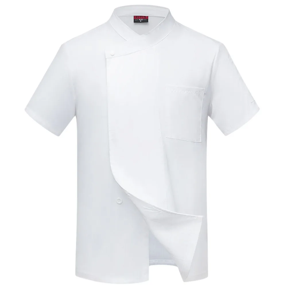 Einfarbig Sommer Koch Anzug Kurzarm Atmungs Große Größe Catering Hotel Küche Arbeits Schutz Arbeit Kleidung Männer