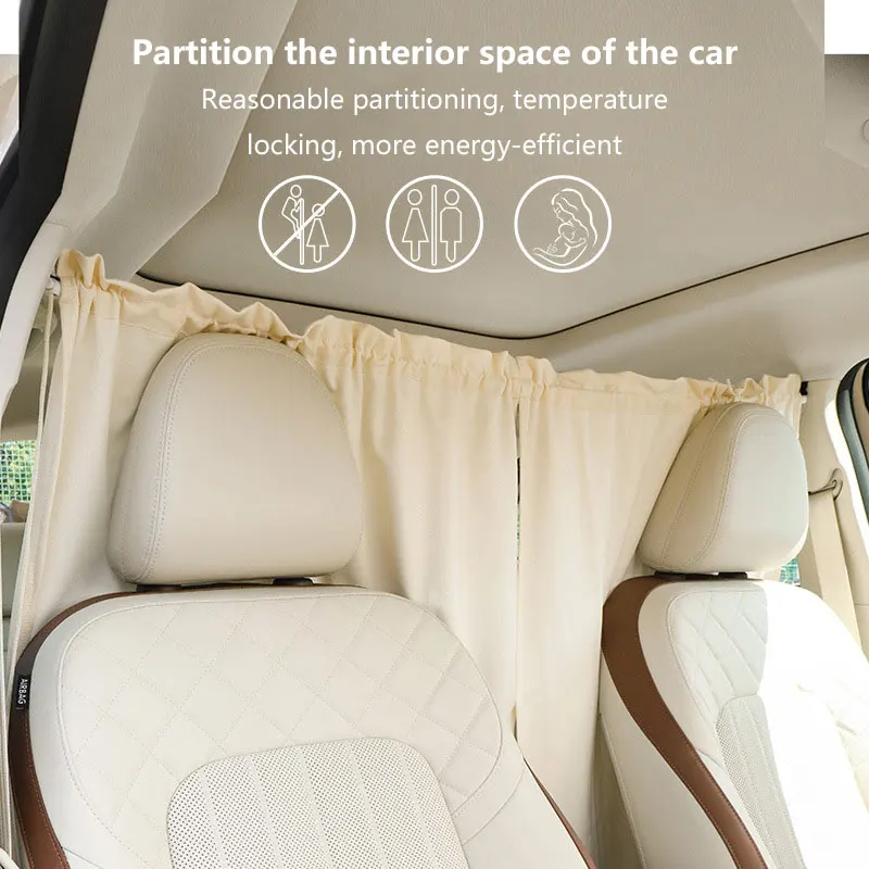 Car Divider Curtains Car Privacy Divider Curtains Front And Rear Split Push-Pull Curtains Sun Shades Anti-Peep Curtains