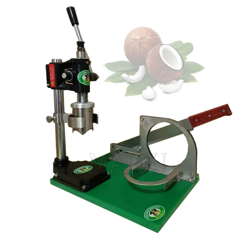 Máquina de perforación de cubierta de tapado de acero inoxidable, cortador de coco de apertura Manual, ahorra esfuerzo