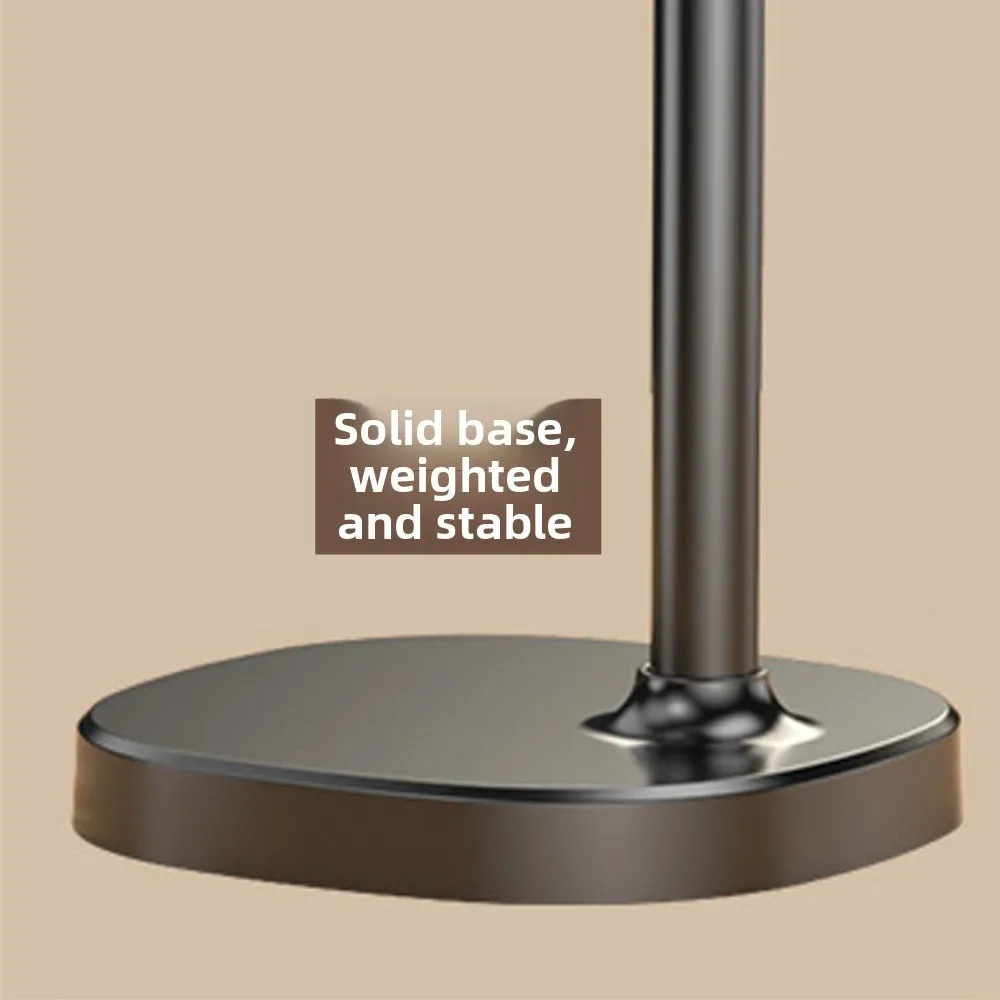 

Телескопическая подставка для телефона с регулируемой высотой, стабильная основа, портативный настольный держатель для телефона 360° ° Поворотный металлический кронштейн для мобильного телефона