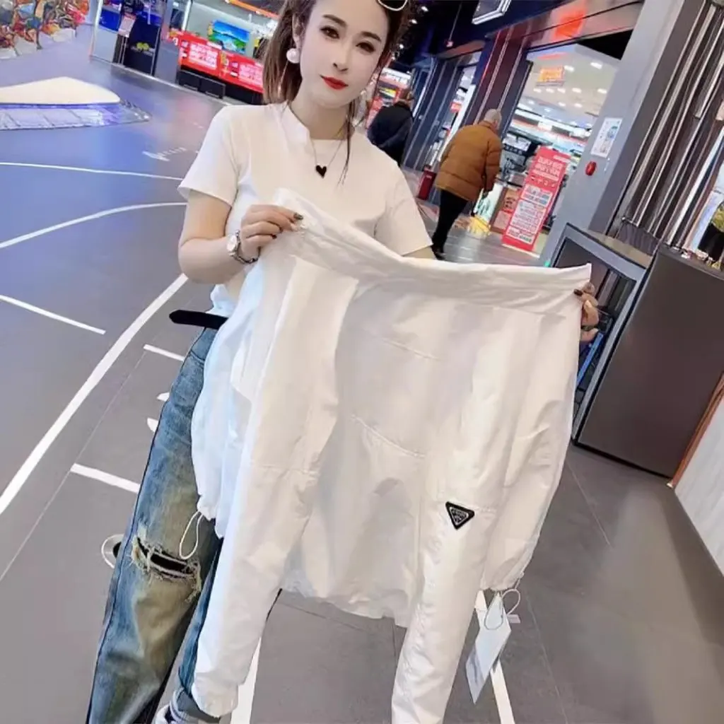 

Women's White Casual Short Coat Jacket Spring New Outlet Shopping Mall Counter Thin Top Coat for Ladies