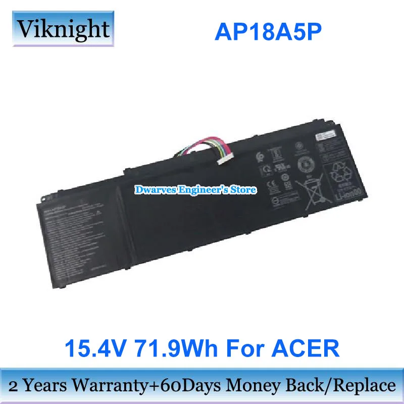 

Original 15.4V 4670mAh Battery AP18A5P KT.00405.008 For Acer ConceptD 9 CN917-71 Predator Helios 700 PH717-71 TRITON 900 PT917