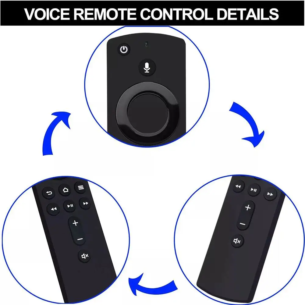 Replacement Voice Remote Control (2nd GEN) L5B83H with Power and Volume Control Fit for 2nd Gen Fire TV Cube and Fire TV St F3I4