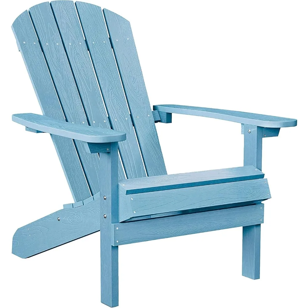 

Adirondack Chair Weather Resistant: Outdoor Chair HIPS Plastic Adirondack Chairs - Patio Chairs with Wood Texture - Lawn Fire P