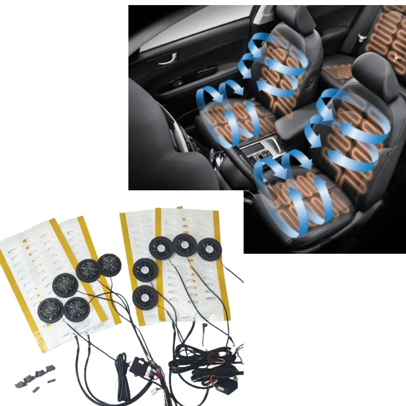 

For Toyota300 Ten Fans Venlation Cooling Four Heated Pads Adjustable 3-Spend Control Switch Car Seat Kits