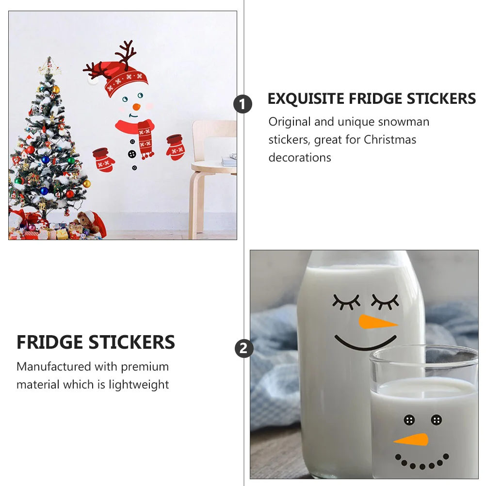 

2 Sheets Decals Stickers PVC Lightweight Christmas Decor Fridge Decals Closet Tags Kitchen Lightweight Closet Stickers Door