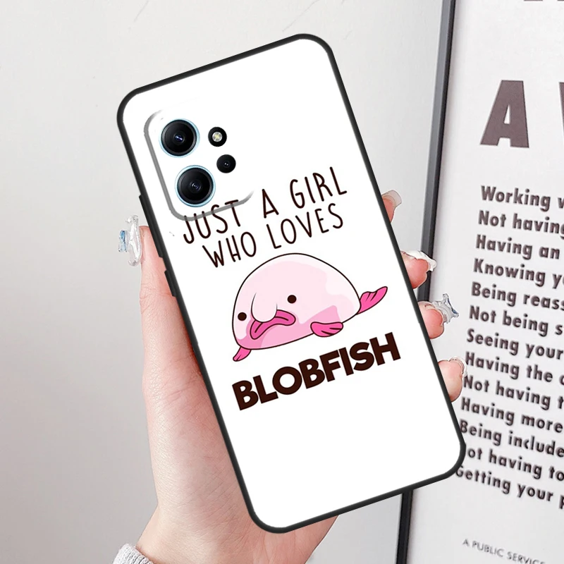 Cartoon Blobfish Funda For Xiaomi Redmi 12C 9A 9C 9T 10A 10C Redmi Note 10 8 9 11 12 Pro 9S 10S 11S 12S Case