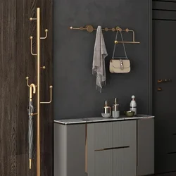 Nordic Luxury Clothes and Hat Rack Bedroom Wall-mounted Decorative Coat Stand Bathroom Towel Hooks Entryway Apparel Organizer