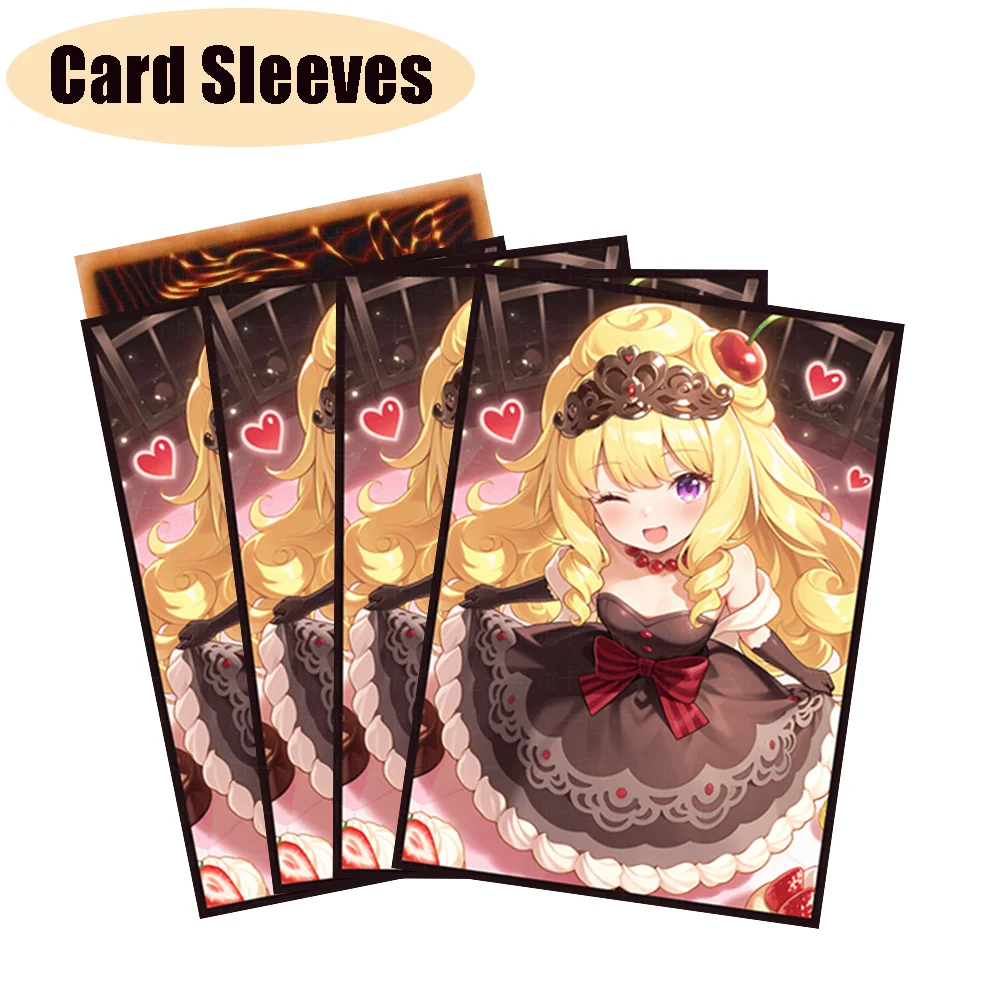 

50 шт., 63x89 мм, рукава для карт аниме в японском стиле-милая шоколадная девушка-защитные рукава для игровых карт, подходят только для игр YGO