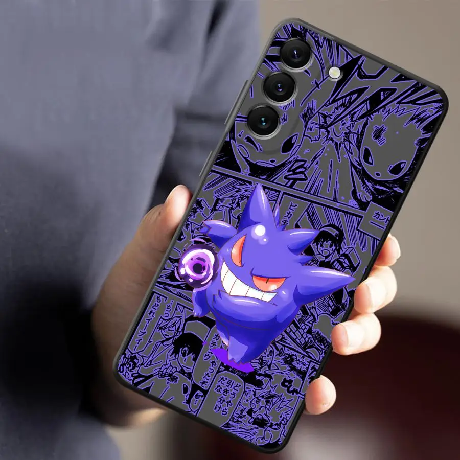 P-Pokemons Gengar- حافظة لهاتف سامسونج جالاكسي A21s A22 A23 A25 A33 A34 A52s A53 A54 A55 A71 A26 A36 A56