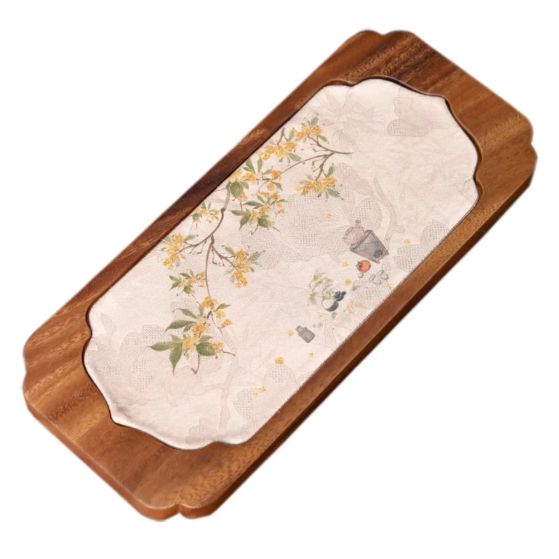 

DSA walnut tea towel dry brewing tray New Chinese dry brewing tea table High-end solid wood household light luxury small tray