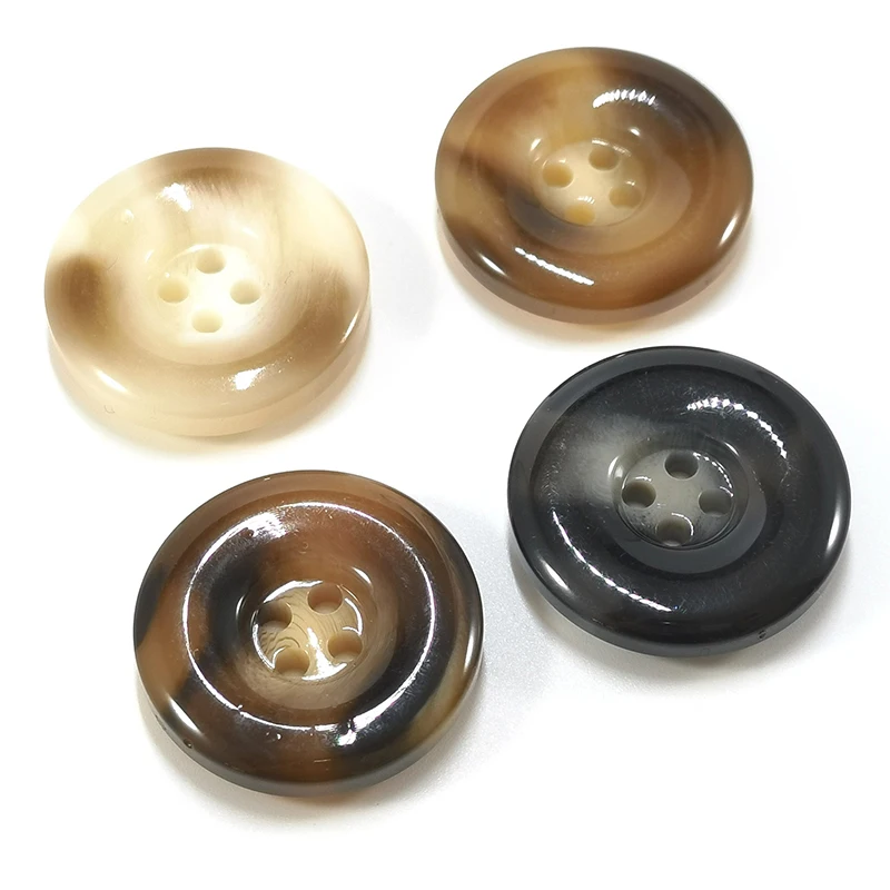 10Pcs/Set Luxury Resin Buttons 4 Holes Round Button for Sweater Suit Coat Decorations DIY Garment Handmade Sewing Accessories